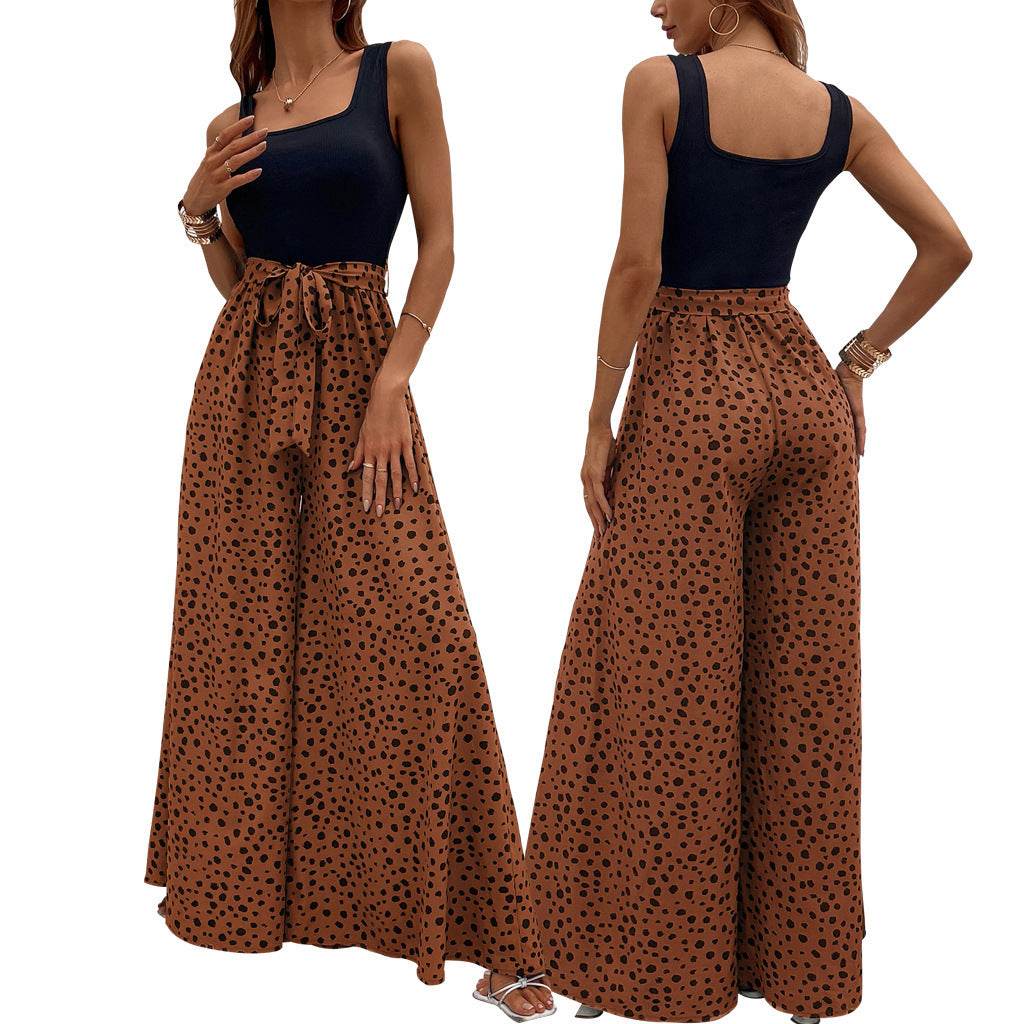 Buycenter Women's Slimming Polka-Dot Trousers - Stylish & Comfortable Fit - Buy Center