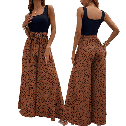 Buycenter Women's Slimming Polka-Dot Trousers - Stylish & Comfortable Fit - Buy Center
