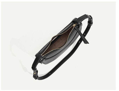 Buycenter Litchi Pattern Crescent Leather Bag - Stylish Evening Accessory - Buy Center