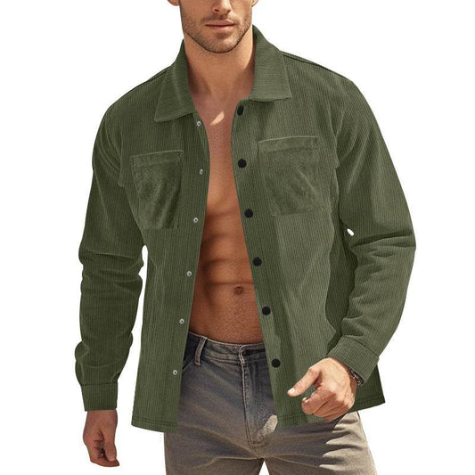 Men's Heavy Corduroy Long Sleeve Shirt - Stylish & Comfortable Fit - Buy Center