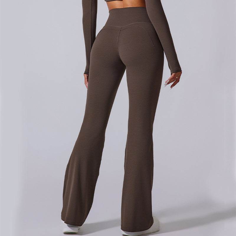 Women's High Waist Flared Yoga Pants - Slim Fit & Breathable Comfort - Buy Center