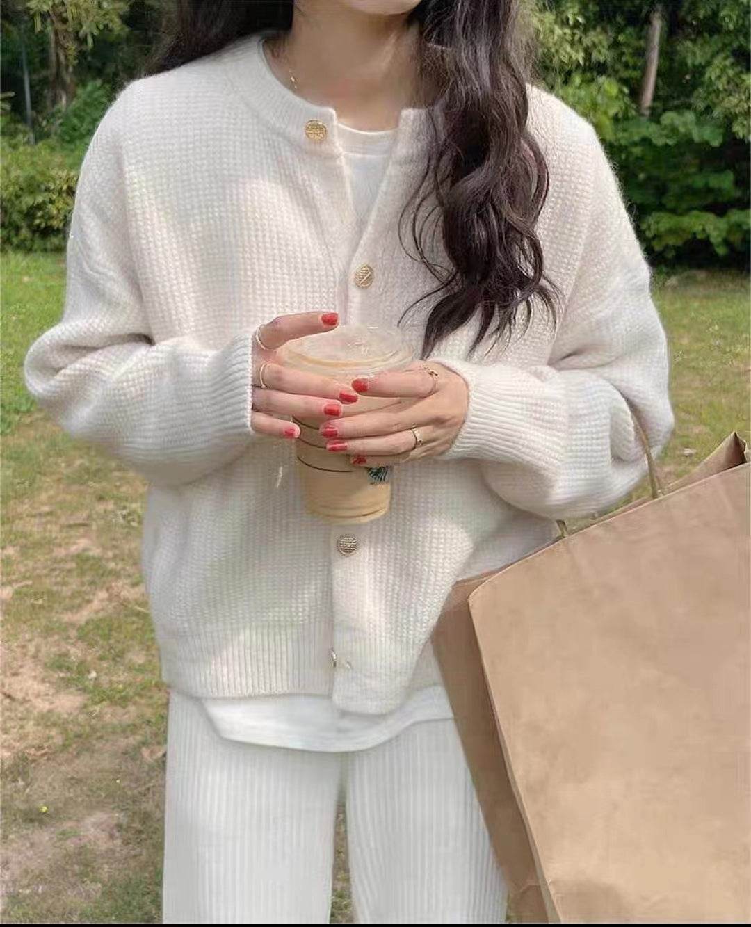 Women's Round Neck Knitted Cardigan - Stylish Cozy Sweater Coat 2025 - Buy Center