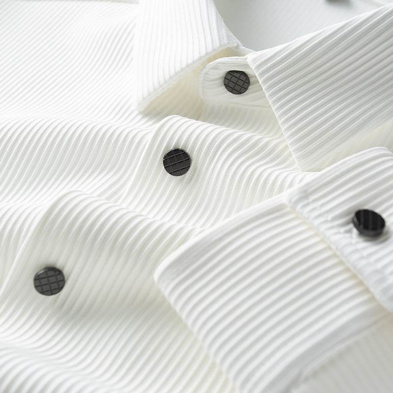 Stylish Non-Iron Anti-Wrinkle White Shirt for Men - Business Casual Fit - Buy Center