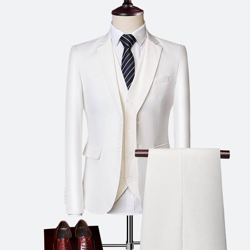 Buycenter Men's Three-Piece Slim Fit Suit - Multicolor Options Available - Buy Center