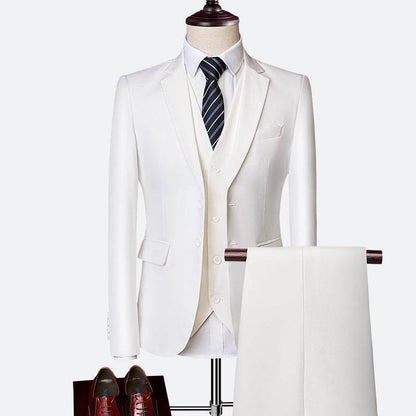 Buycenter Men's Three-Piece Slim Fit Suit - Multicolor Options Available - Buy Center