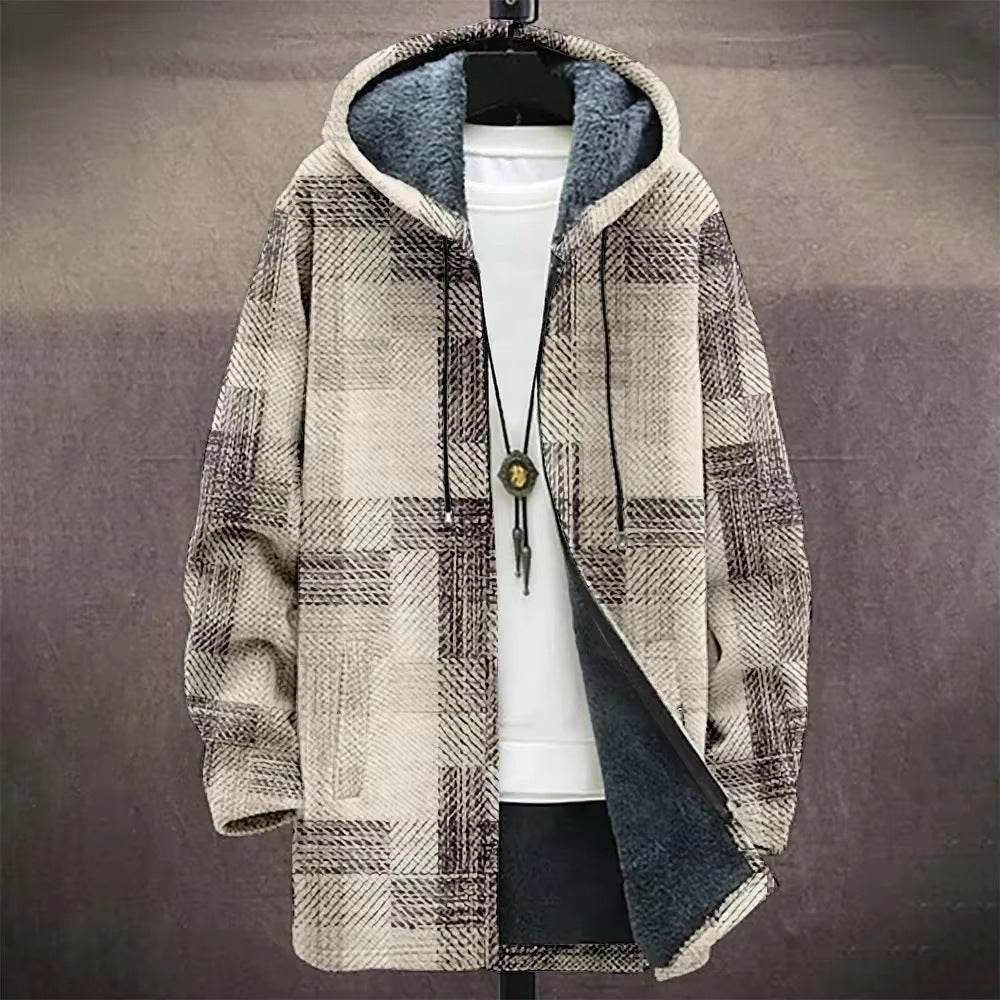 Stylish Digital Printed Men's Trench Coat - Trendy Mid-Length Cardigan - Buy Center
