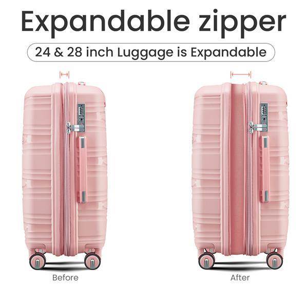 Lightweight 4-Piece Suitcase Set - Expandable Luggage with TSA Lock - Buy Center