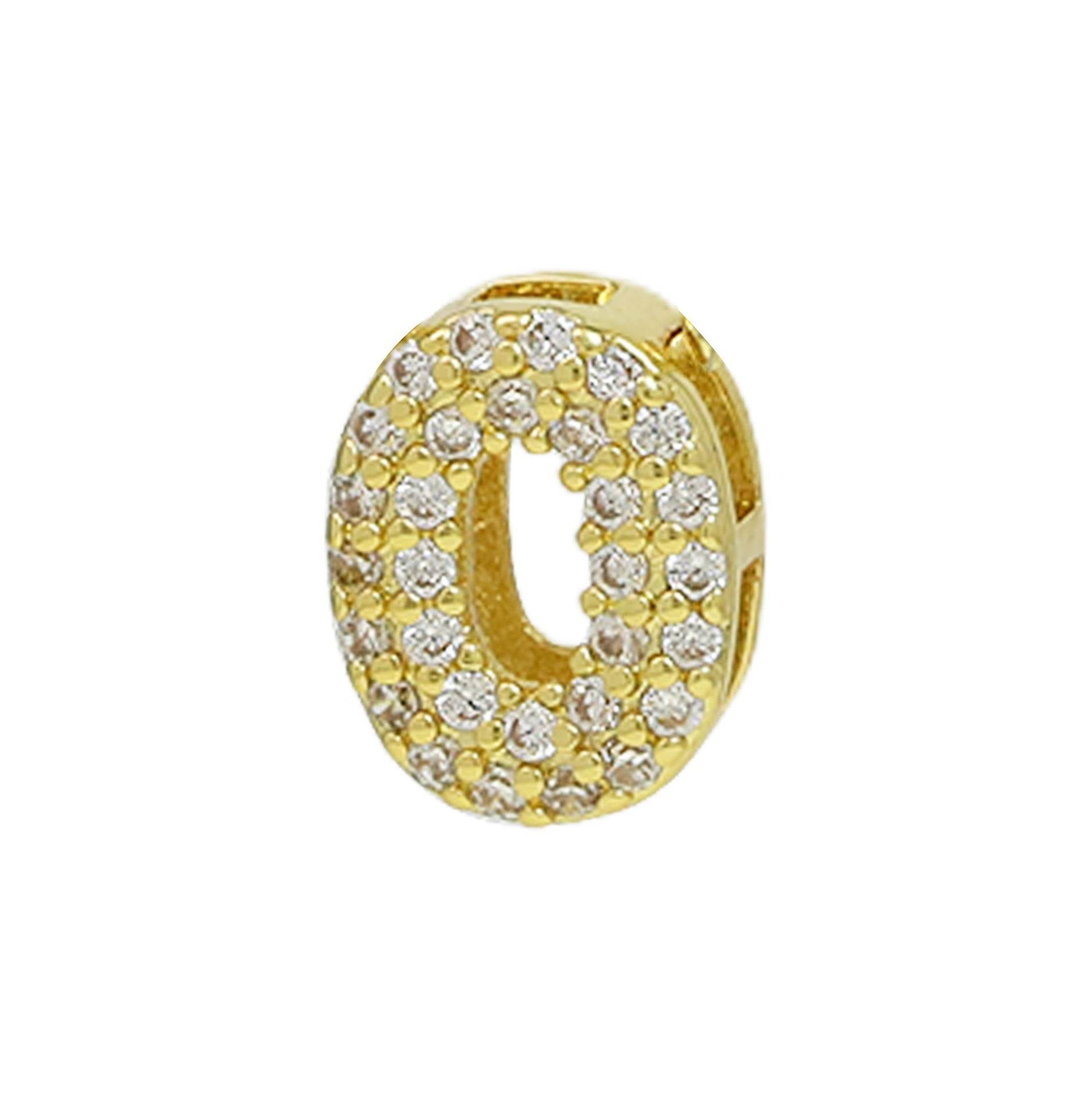 18K Zircon Brass Year Pendant Charm 2025 - DIY Jewelry Craft Accessory - Buy Center