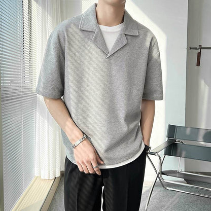 Buycenter Plain Short Sleeve Polo - Loose Fit for Teenagers - Summer Style - Buy Center