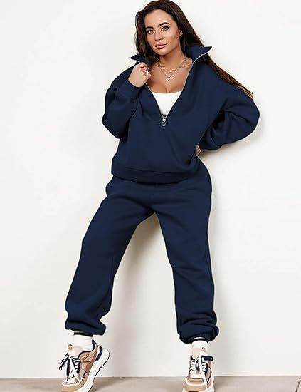 Buycenter Long Sleeve Half Zip Hoodie - Fleece-Lined Sports Cardigan - Buy Center