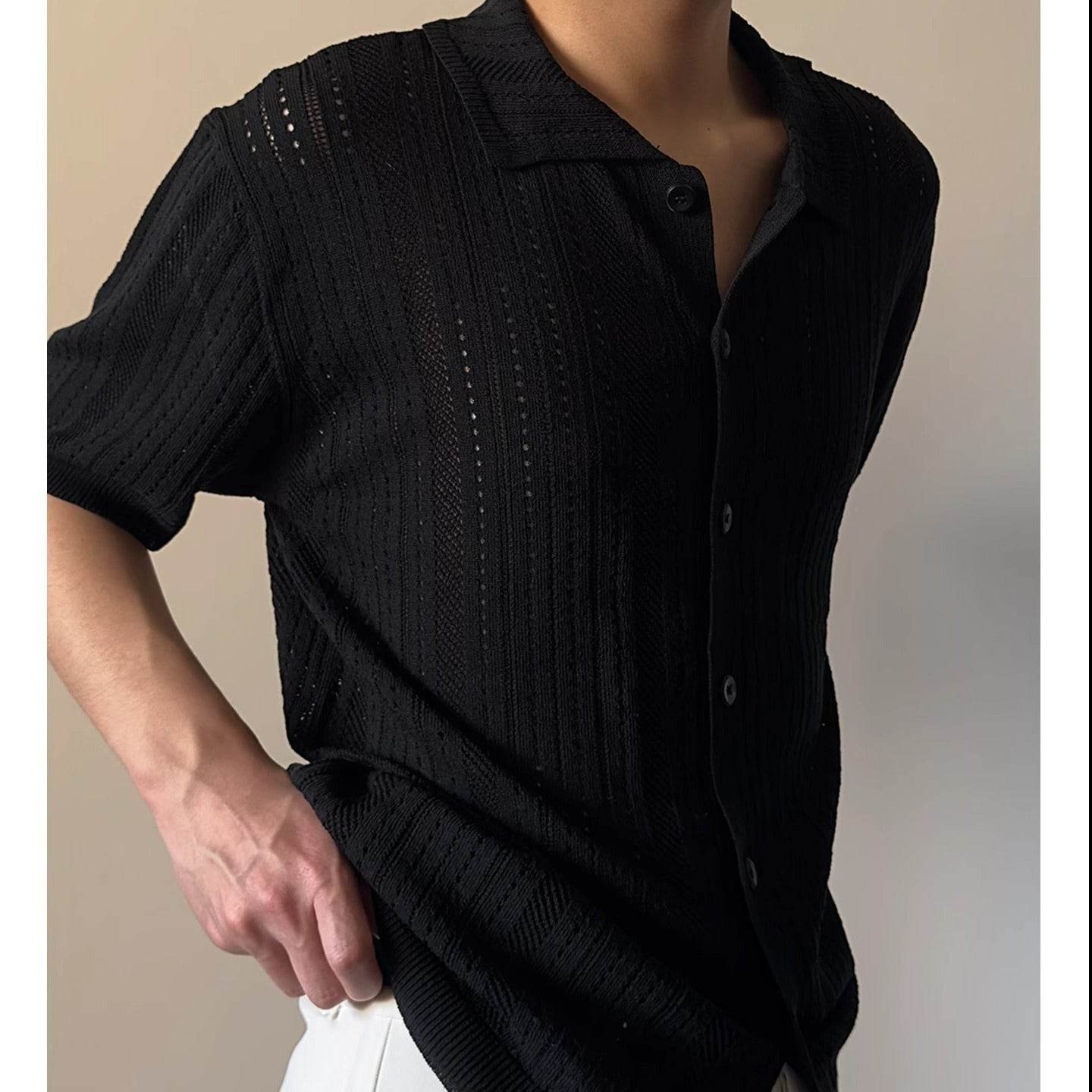 Buycenter Retro Short-Sleeved Sweater - Slim Fit for Men & Women - Buy Center