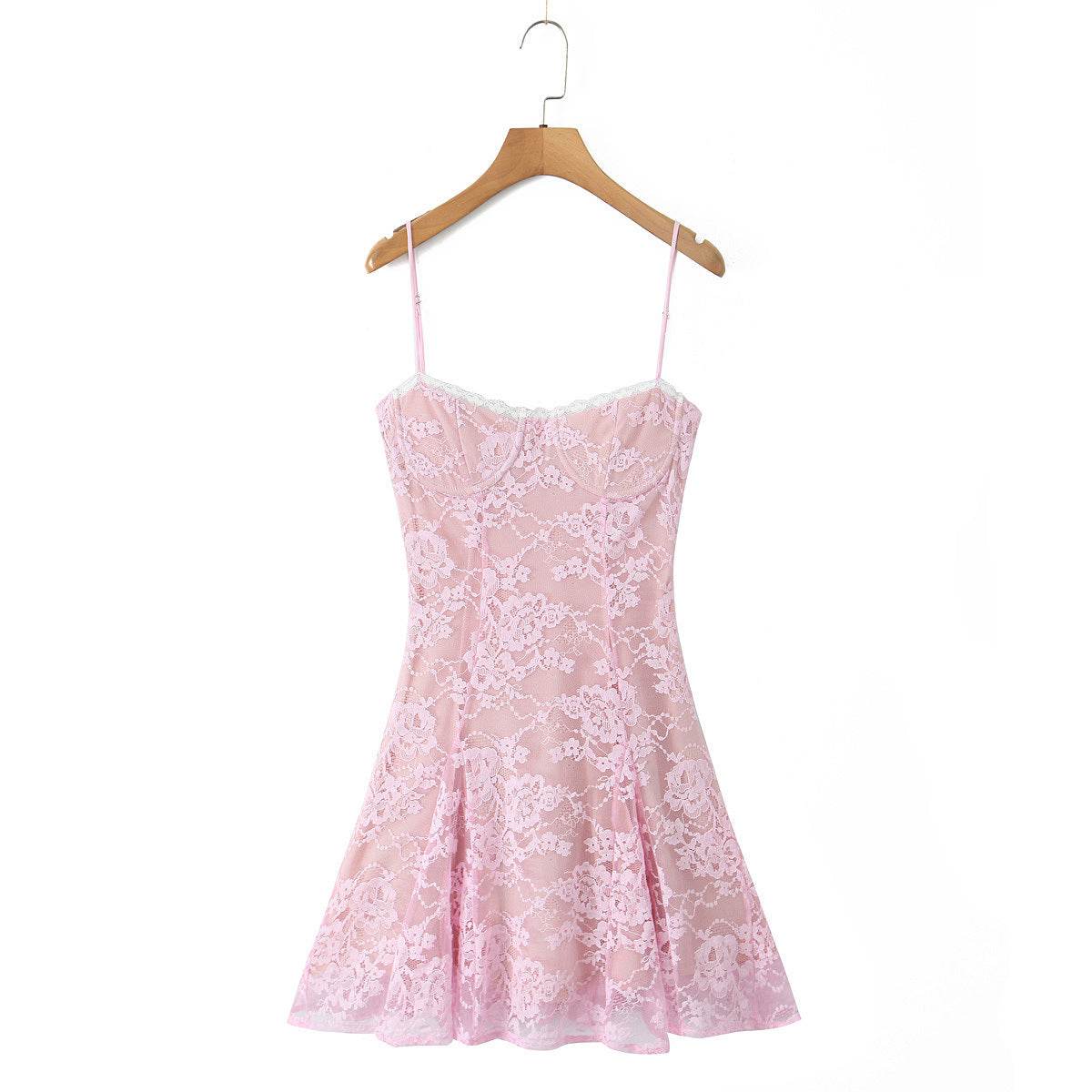 Buycenter Lace Blouse & Suspender Skirt Set - Elegant Two-Piece for Women - Buy Center