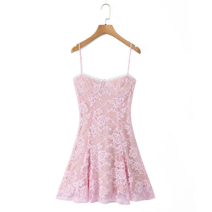 Buycenter Lace Blouse & Suspender Skirt Set - Elegant Two-Piece for Women - Buy Center