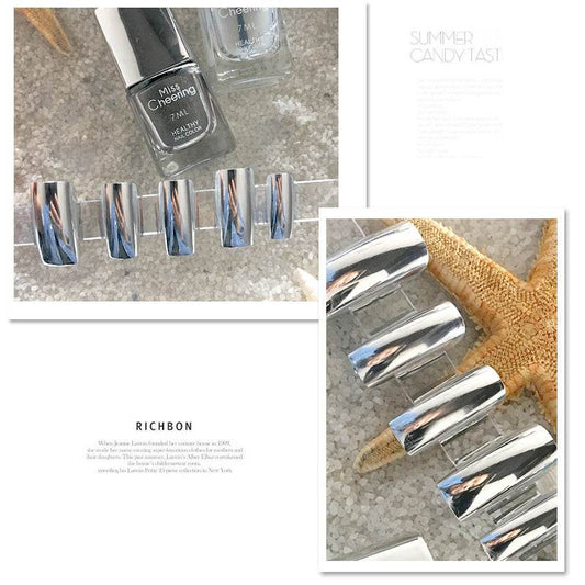 Buy Center Mirror Silver Nail Polish - Electroplated Finish for Stunning Nails - Buy Center