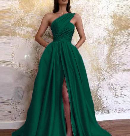 Buycenter Slit Shoulder Evening Dress - Stylish Long Skirt in Pink - Buy Center