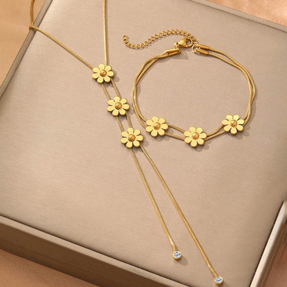 Three-Dimensional Lock Snake Necklace Set - Elegant Fashion Jewelry for Women - Buy Center