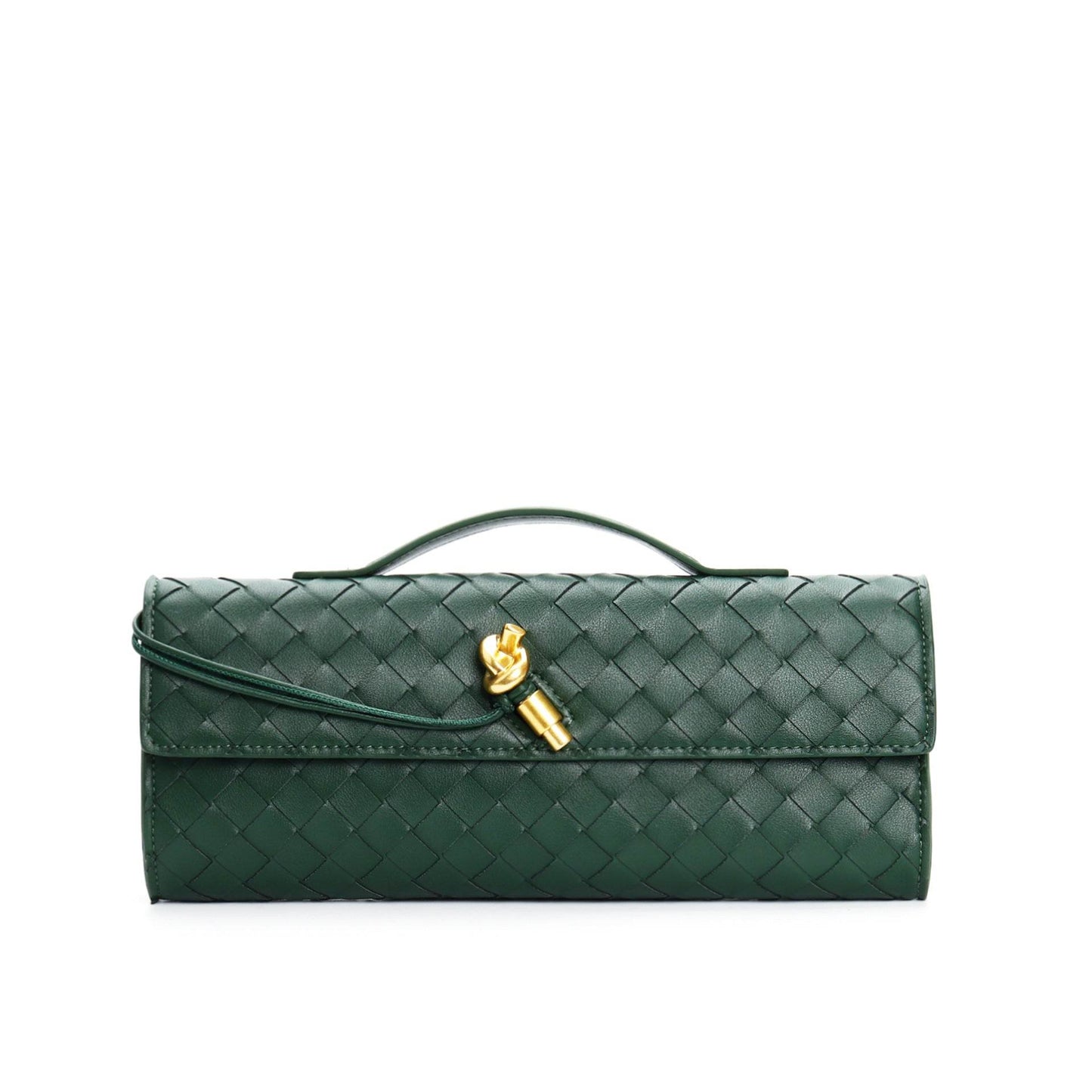 Buycenter Woven Shoulder Bag - Genuine Leather Crossbody Clutch - Buy Center