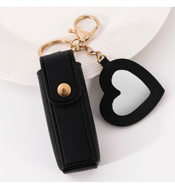 Modern Small Mirror Lipstick Pack Keychain Pendant - Stylish Clutch Accessory - Buy Center