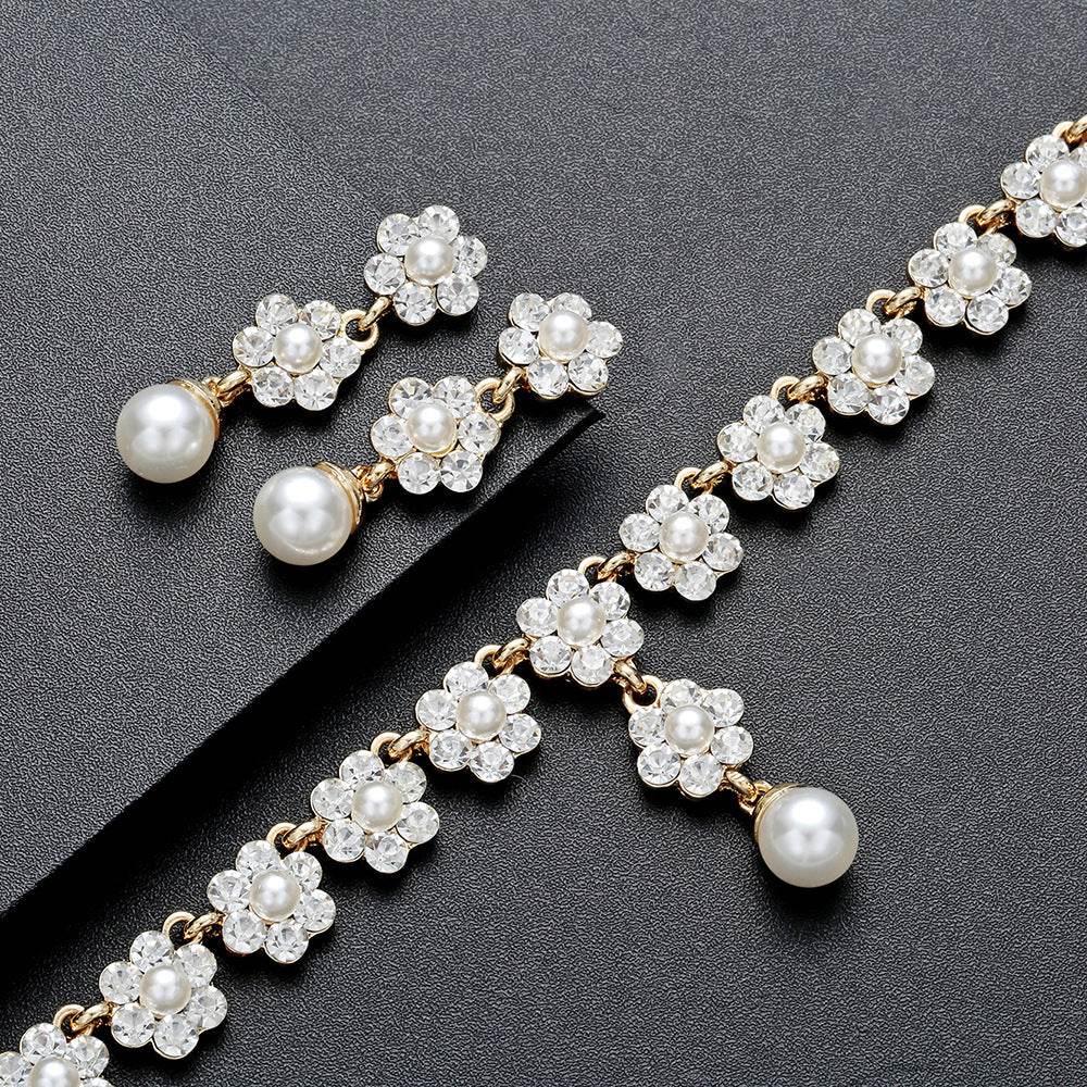 Buy Center Creative Pearl Necklace and Earrings Jewelry Set - Fashion Style - Buy Center