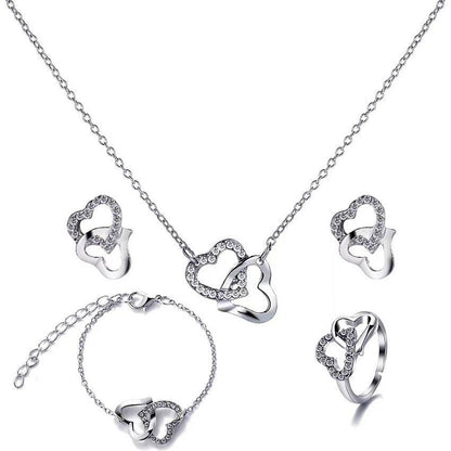 Buycenter 5PCS Butterfly Jewelry Set - Necklace, Earrings, Ring & Bracelet - Buy Center
