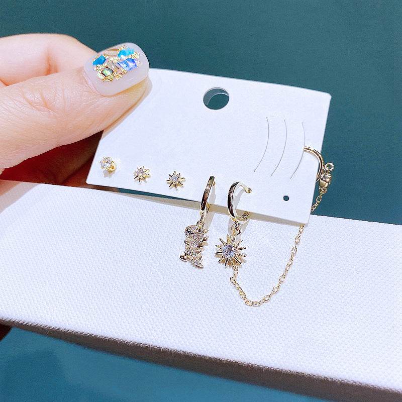 Stylish European & American Earrings Suit - Gold Plated Elegance 2025 - Buy Center
