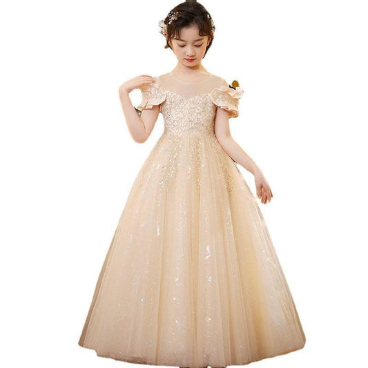 Spandex Princess Dress with Tulle Tutu & Crown for Girls - Sizes 110-160cm - Buy Center