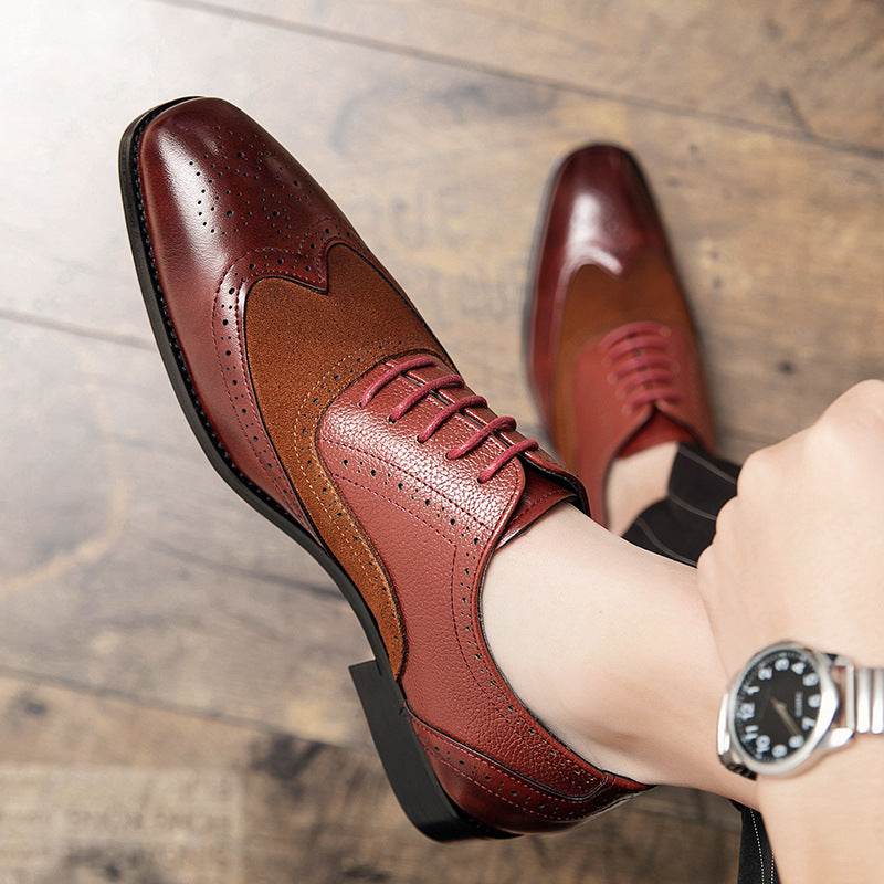 British Men's Lace-up Leather Shoes - Stylish & Comfortable Formal Footwear - Buy Center
