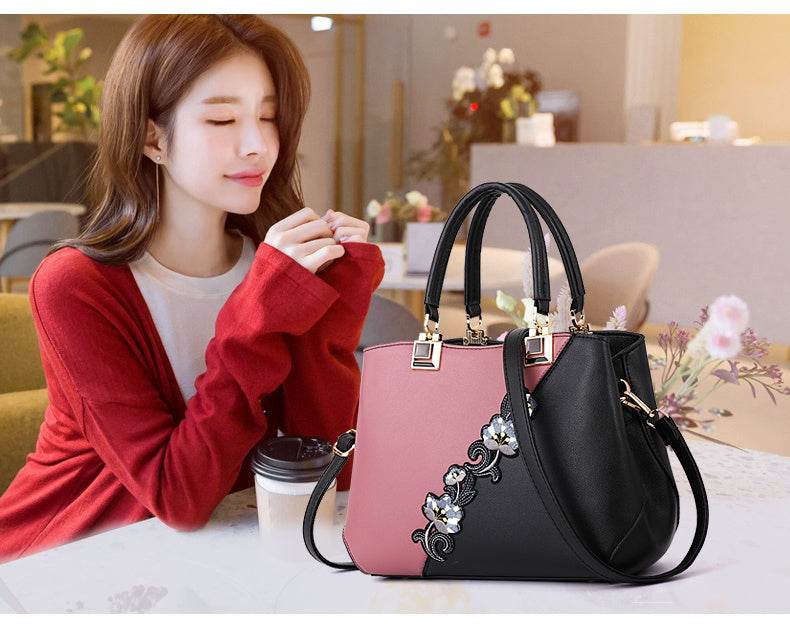 Buycenter Stylish Women's Handbag - Flower Pattern Crossbody Tote Bag - Buy Center