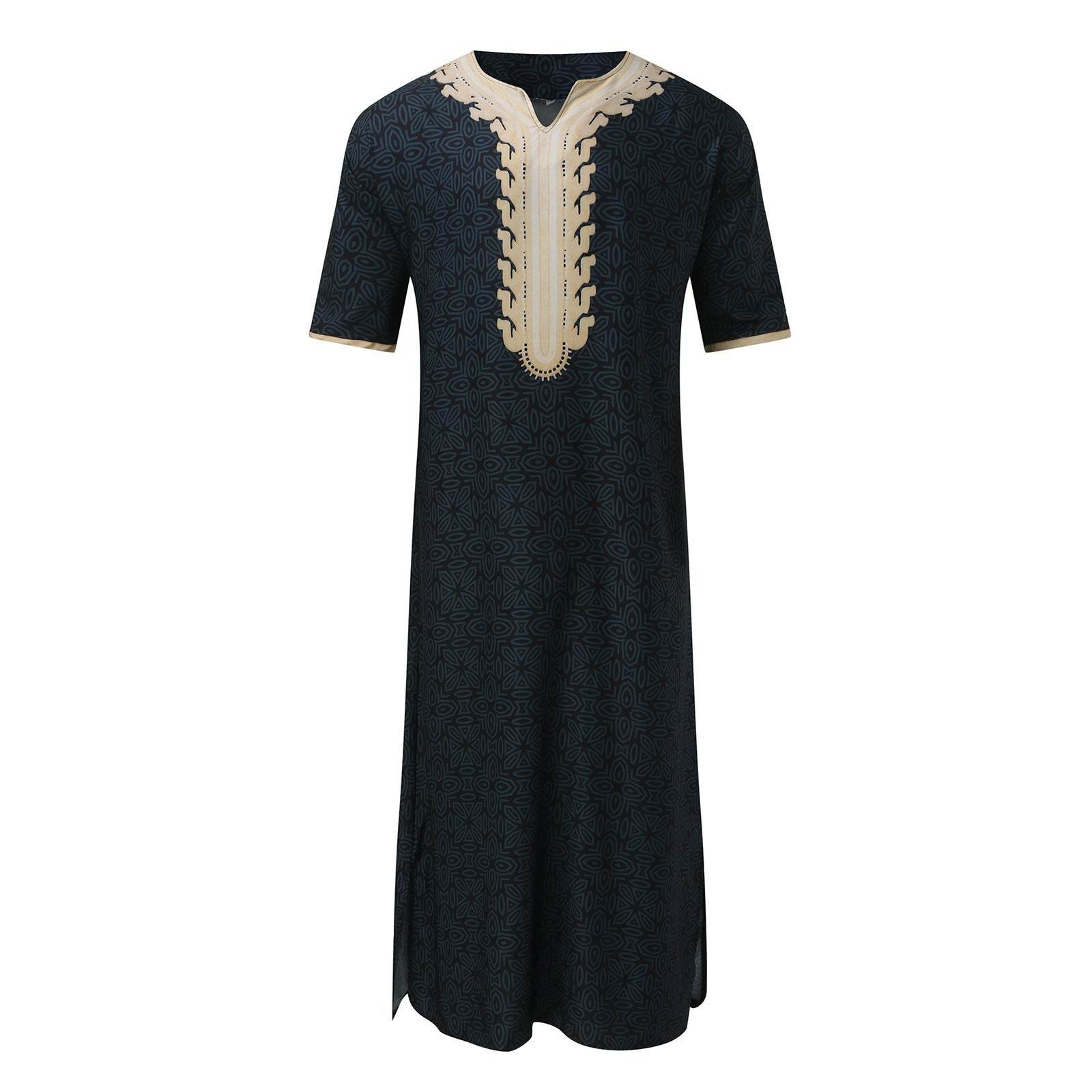 Arab Ethnic Style Short Sleeve Rompers for Men - Sizes M to 4XL - Buy Center