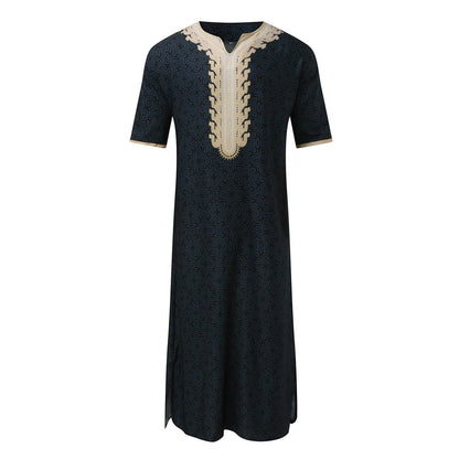 Arab Ethnic Style Short Sleeve Rompers for Men - Sizes M to 4XL - Buy Center