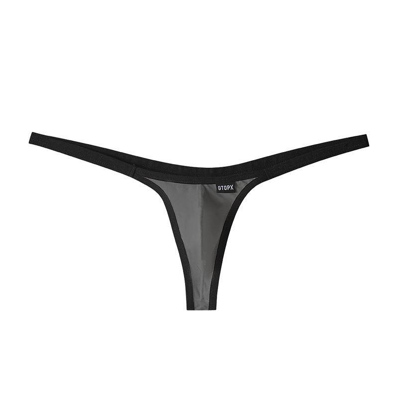 Men's T-Back Briefs - Low Waist Ice Silk Comfort in Solid Colors - Buy Center