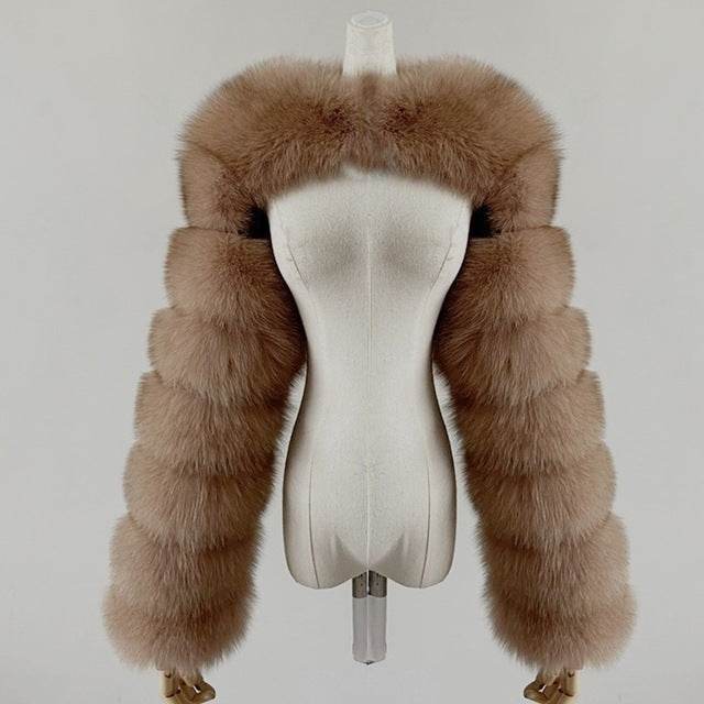 Buycenter Women's Fur Shawl Coat - Elegant Artificial Fur in Various Colors - Buy Center