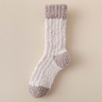 Coral Fleece Women's Thermal Socks - Thick Mid-Calf Cozy Footwear - Buy Center