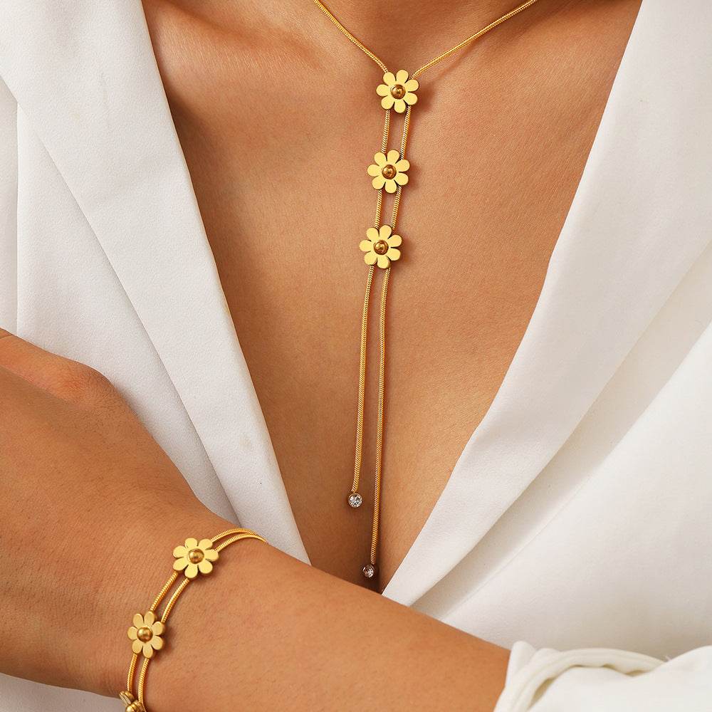Three-Dimensional Lock Snake Necklace Set - Elegant Fashion Jewelry for Women - Buy Center