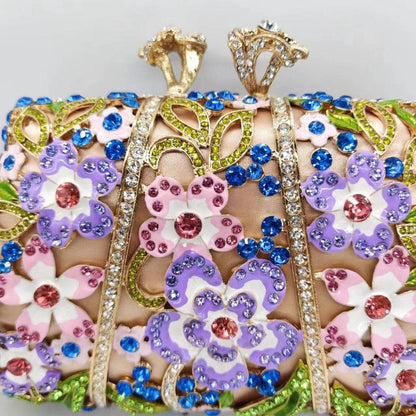 Dripping Oil Diamond Evening Bag - Elegant Enamel Flower Clutch 2025 - Buy Center