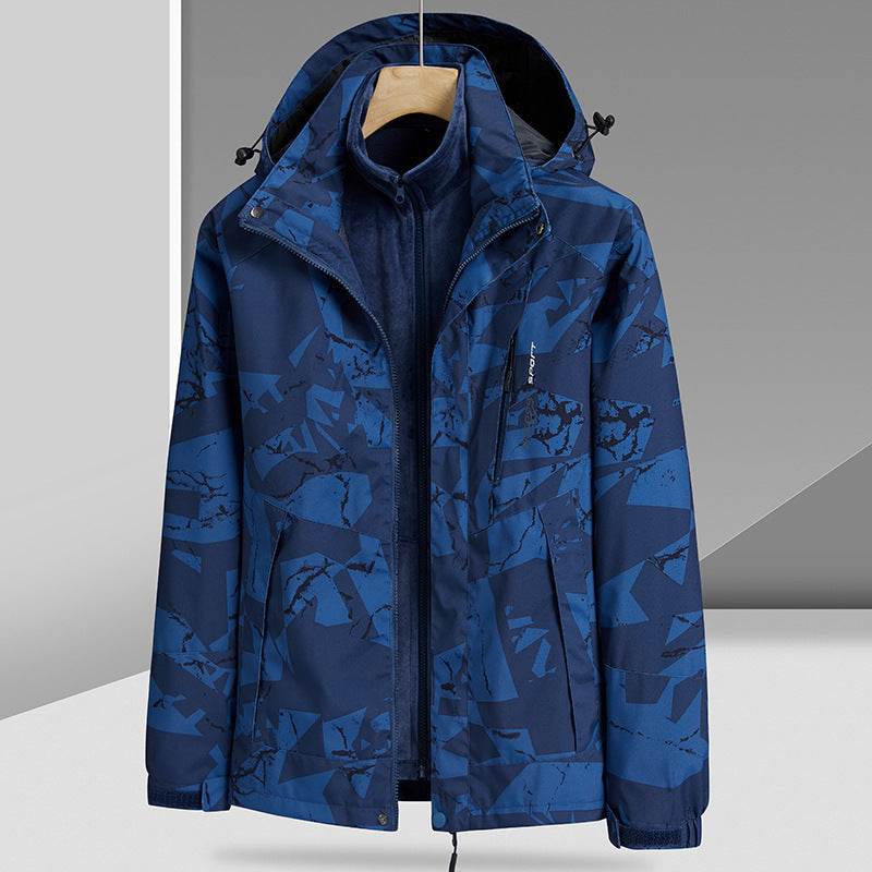 Three-in-One Camouflage Parka - Removable Mink Fur Liner for Outdoors - Buy Center