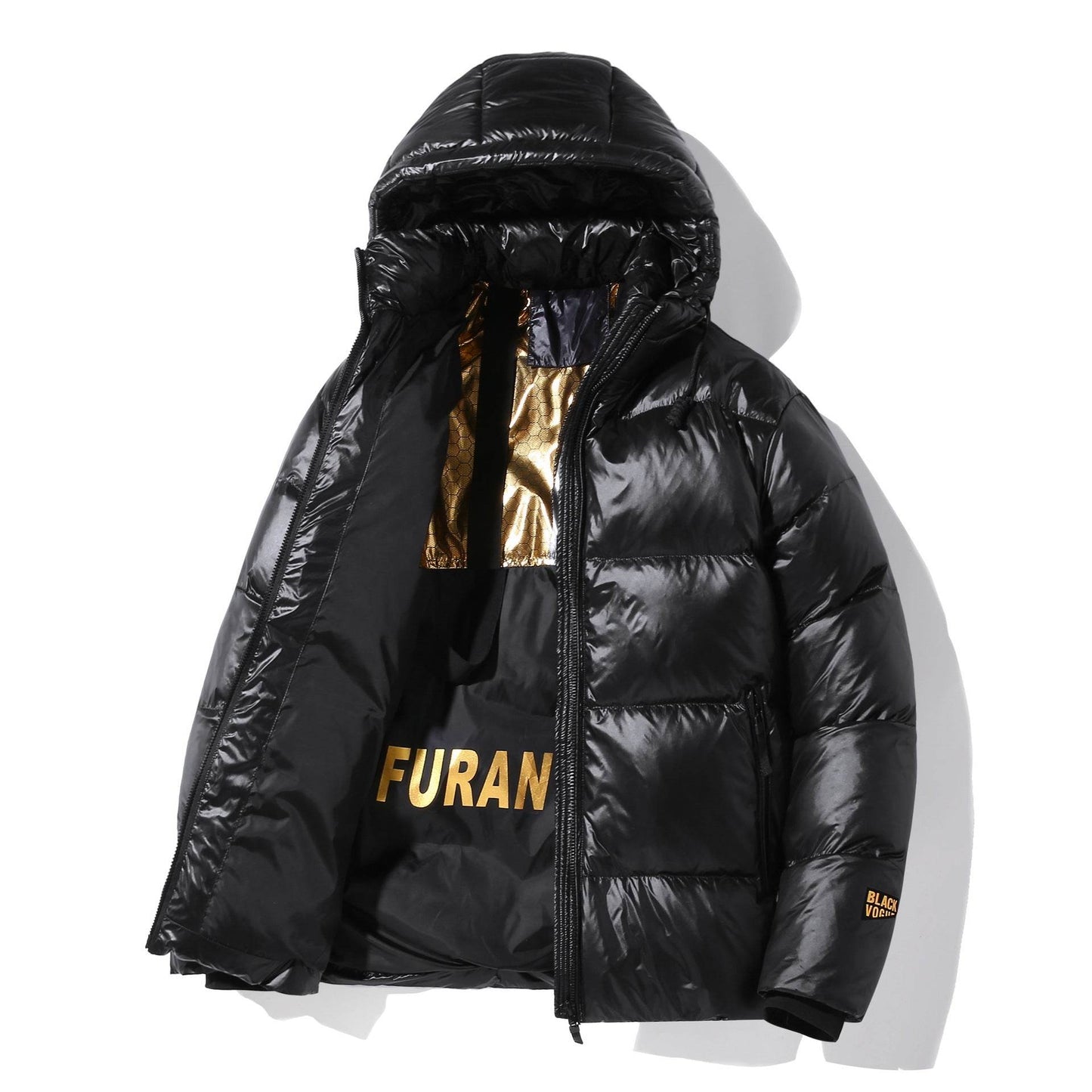 New Black Gold Plus-Sized Men's Jacket - Warm Padded Down Coat 2025 - Buy Center