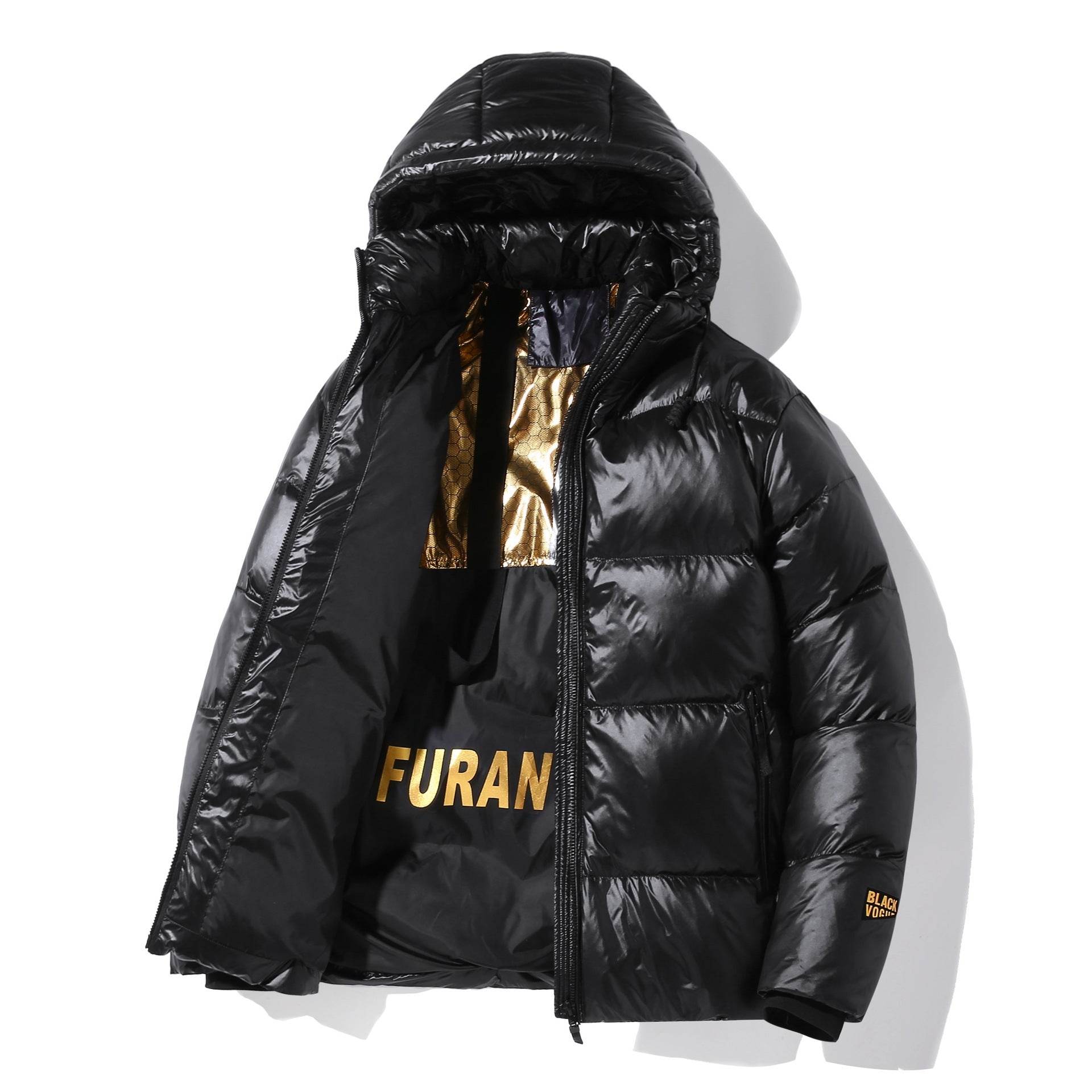 New Black Gold Plus-Sized Men's Jacket - Warm Padded Down Coat 2025 - Buy Center