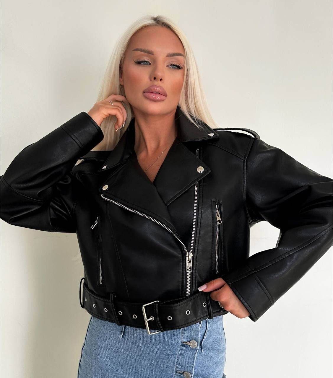 Trendy Washed Faux Leather Motorcycle Jacket - Chic Zipper Style 2025 - Buy Center