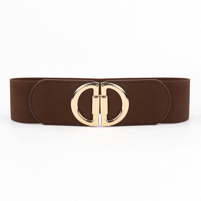 Stylish Elastic Wide Belts for Women - Adjustable PU Leather Buckle - Buy Center