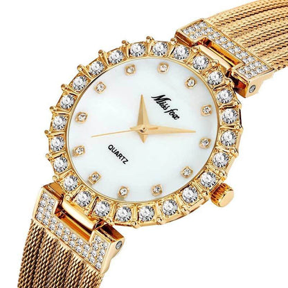 Buycenter Women's Waterproof Quartz Watch - Fashionable Copper Band - Buy Center