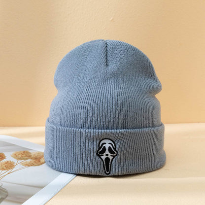 Halloween Ghost Face Skeleton Knitted Hat - Stylish Unisex Beanie 2025 - Buy Center
