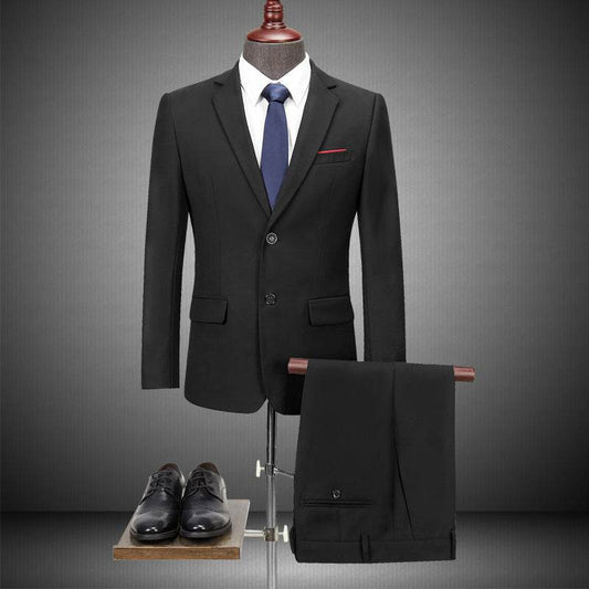 Buycenter Men's Business Suit - Slim Fit Two-Piece Plus Size - Buy Center