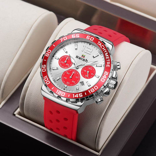 Buycenter Men's Sports Quartz Watch - Luminous Silicone Strap, Trendy Styles - Buy Center