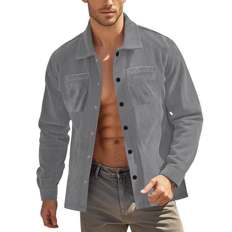 Men's Heavy Corduroy Long Sleeve Shirt - Stylish & Comfortable Fit - Buy Center