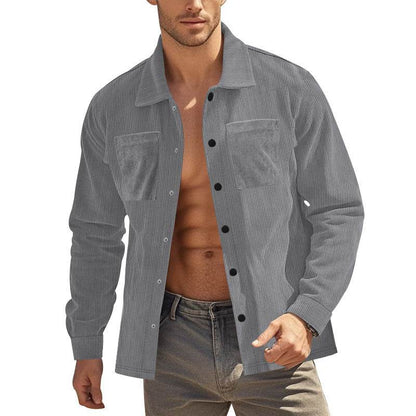 Men's Heavy Corduroy Long Sleeve Shirt - Stylish & Comfortable Fit - Buy Center