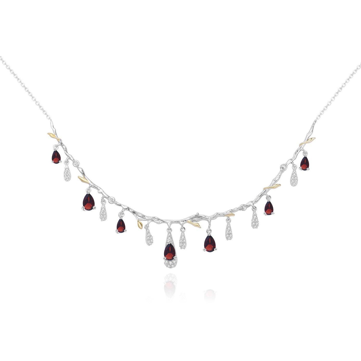 Elegant S925 Silver Natural Topaz Necklace - Stunning Blue Gemstone Pendant - Buy Center