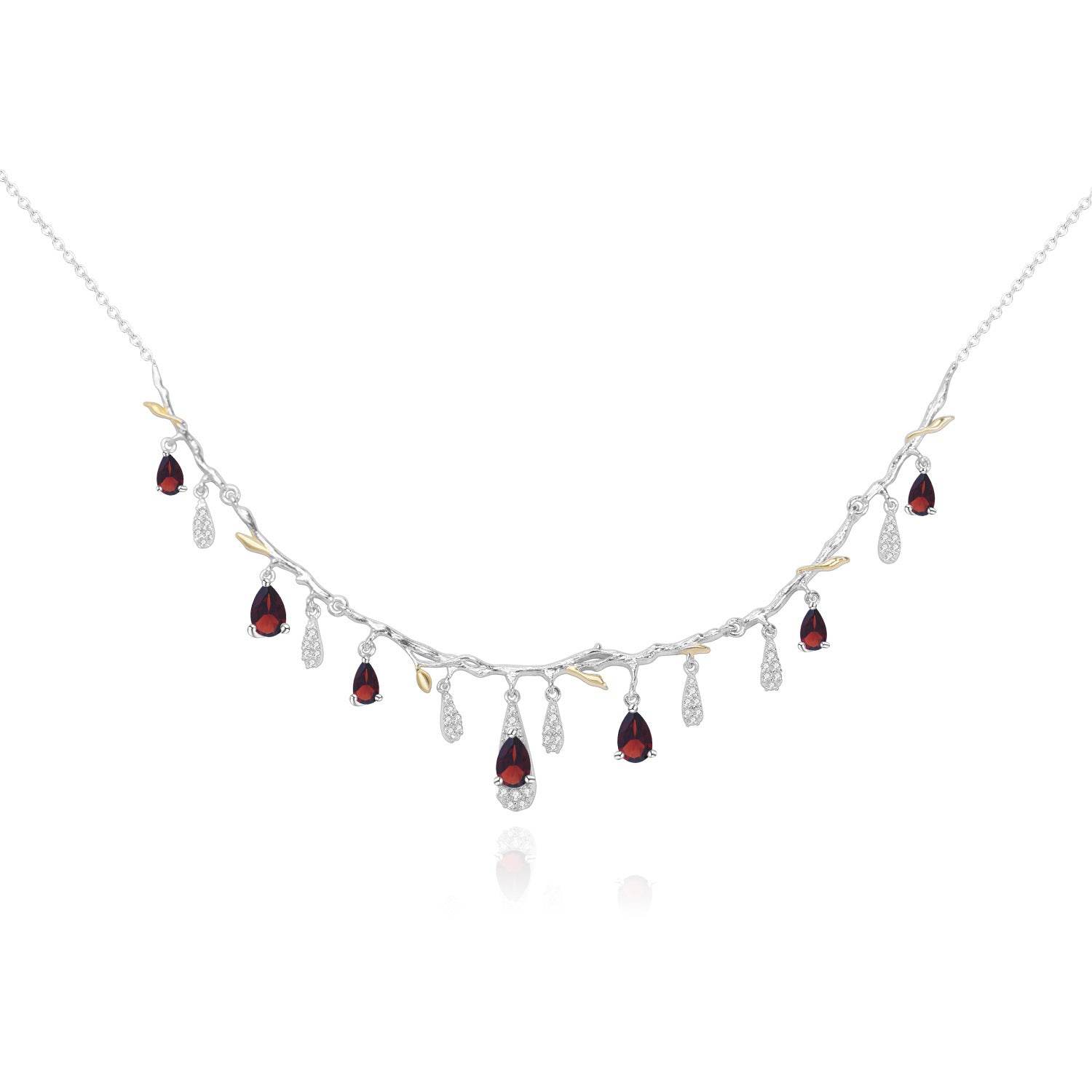 Elegant S925 Silver Natural Topaz Necklace - Stunning Blue Gemstone Pendant - Buy Center