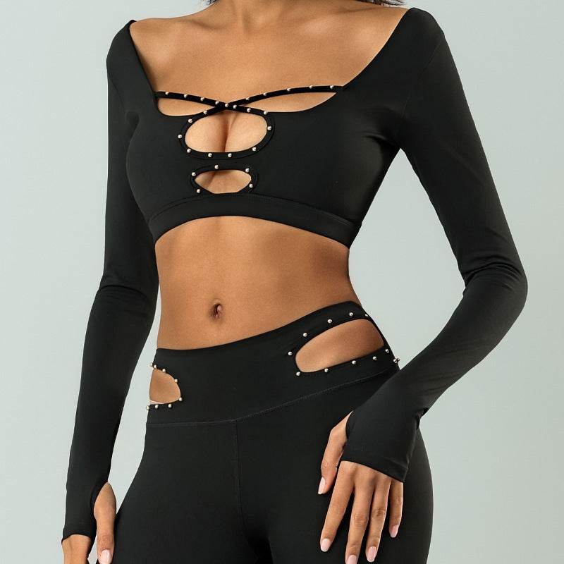 Buycenter Women's Long Sleeve Workout Top - High Elastic Quick-Drying Design - Buy Center