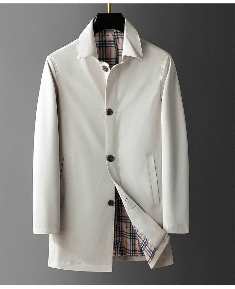 Men's Casual Loose Trench Coat - Trendy Mid-Length for Winter Style - Buy Center